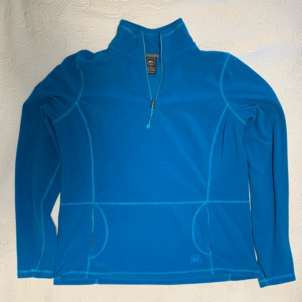 REI Blue Quarter Zip